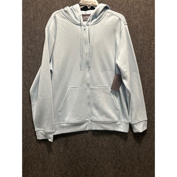 Athletic Works Other - Athletic Works Hooded Fleece Zip Up Mens L Blue Presence NEW Full Zip Sweatshirt